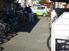 駐輪場の防犯点検