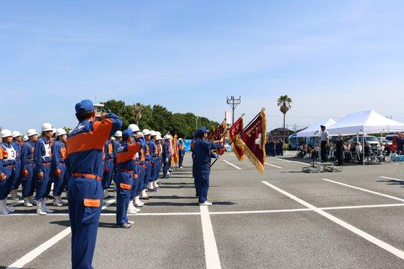 第41回小野市消防団消防操法大会が開催された様子の写真