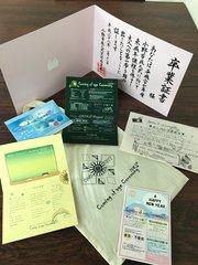 「未成年からの卒業」と称した卒業証書風の緑と白を基調とした紙の制作物の写真