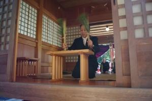 黍田のハナフリ・ゴツキ(牛撞き)行事の様子