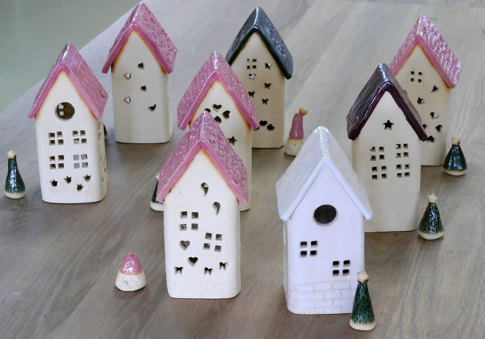 お家型ランプシェード完成写真