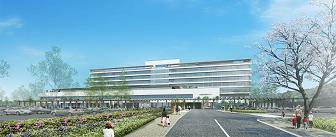 北播磨総合医療センターの完成予想図の外観の写真