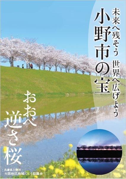 小野市の宝「おおべ逆さ桜」のポスター