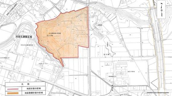 古川町南地区地区計画位置図