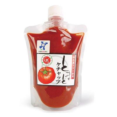 透明でチューブ型の容器に入ったとまとケチャップの写真