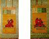 鮮やかな色彩で隆盛に貢献した高僧を描いた真言八祖像の中の2枚の掛軸の写真