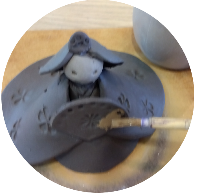 色化粧をするところ