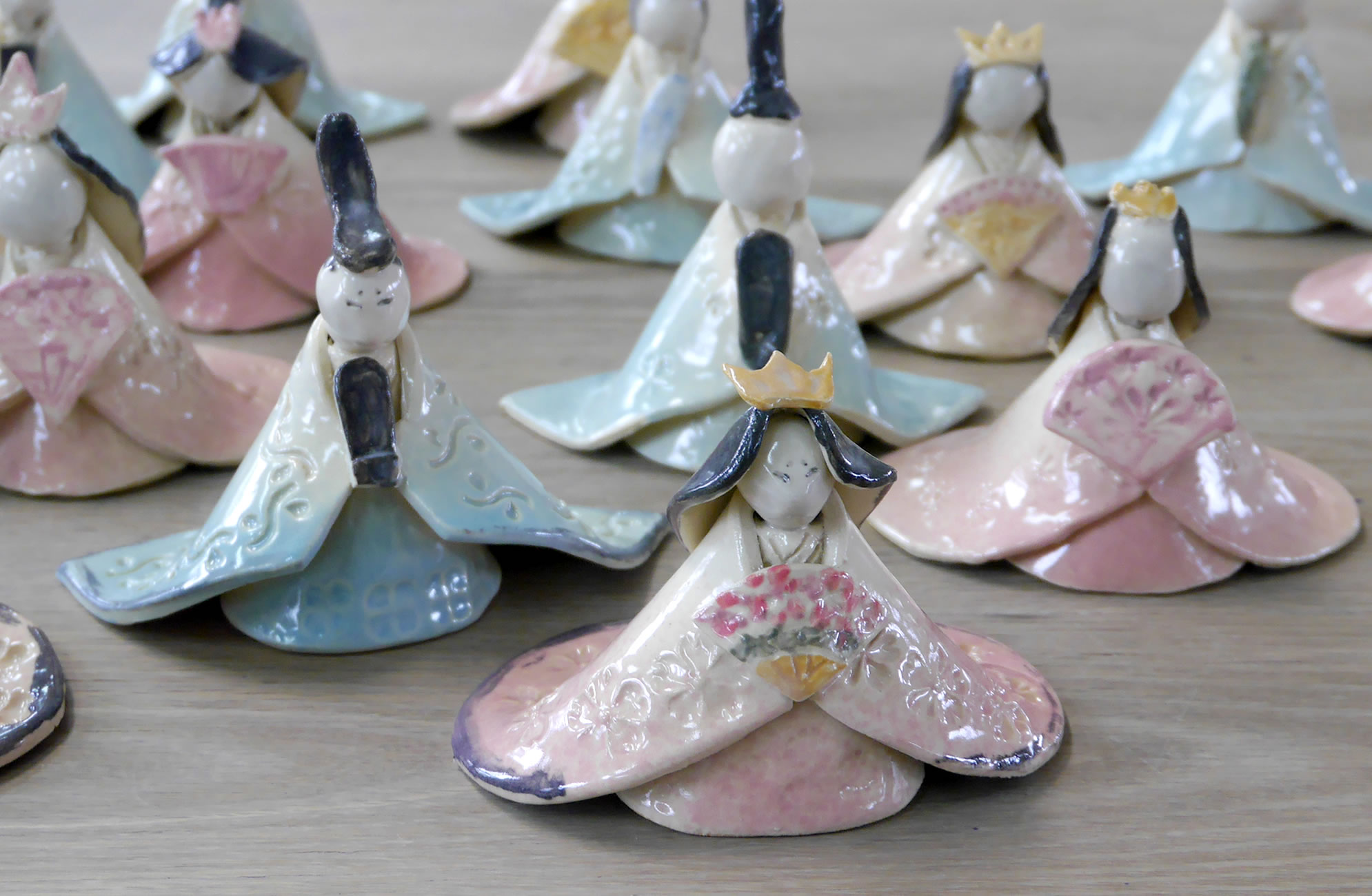 陶器でつくったおひな様