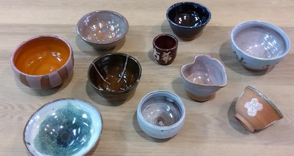 ろくろ体験の完成写真