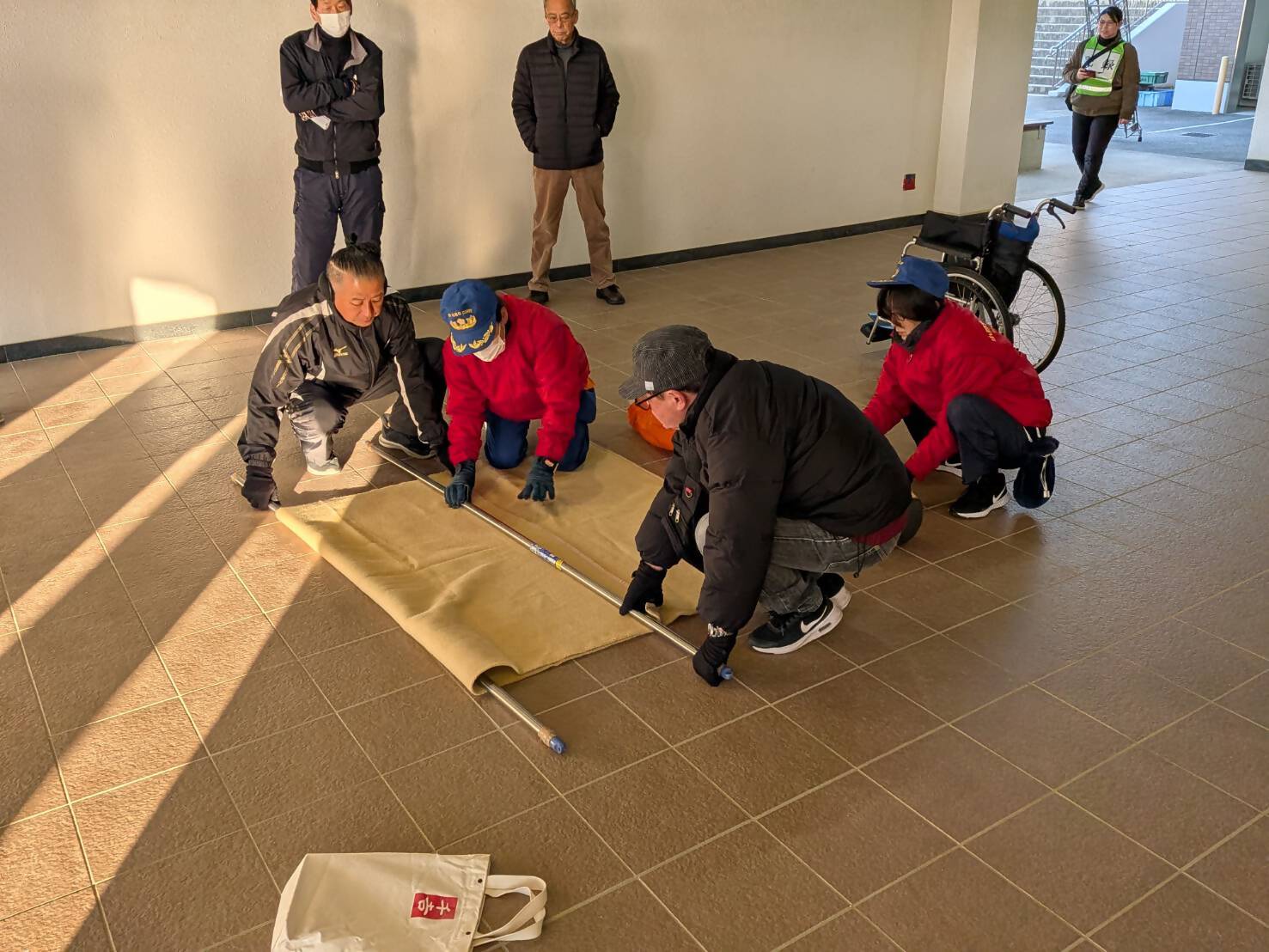 搬送訓練（布担架）