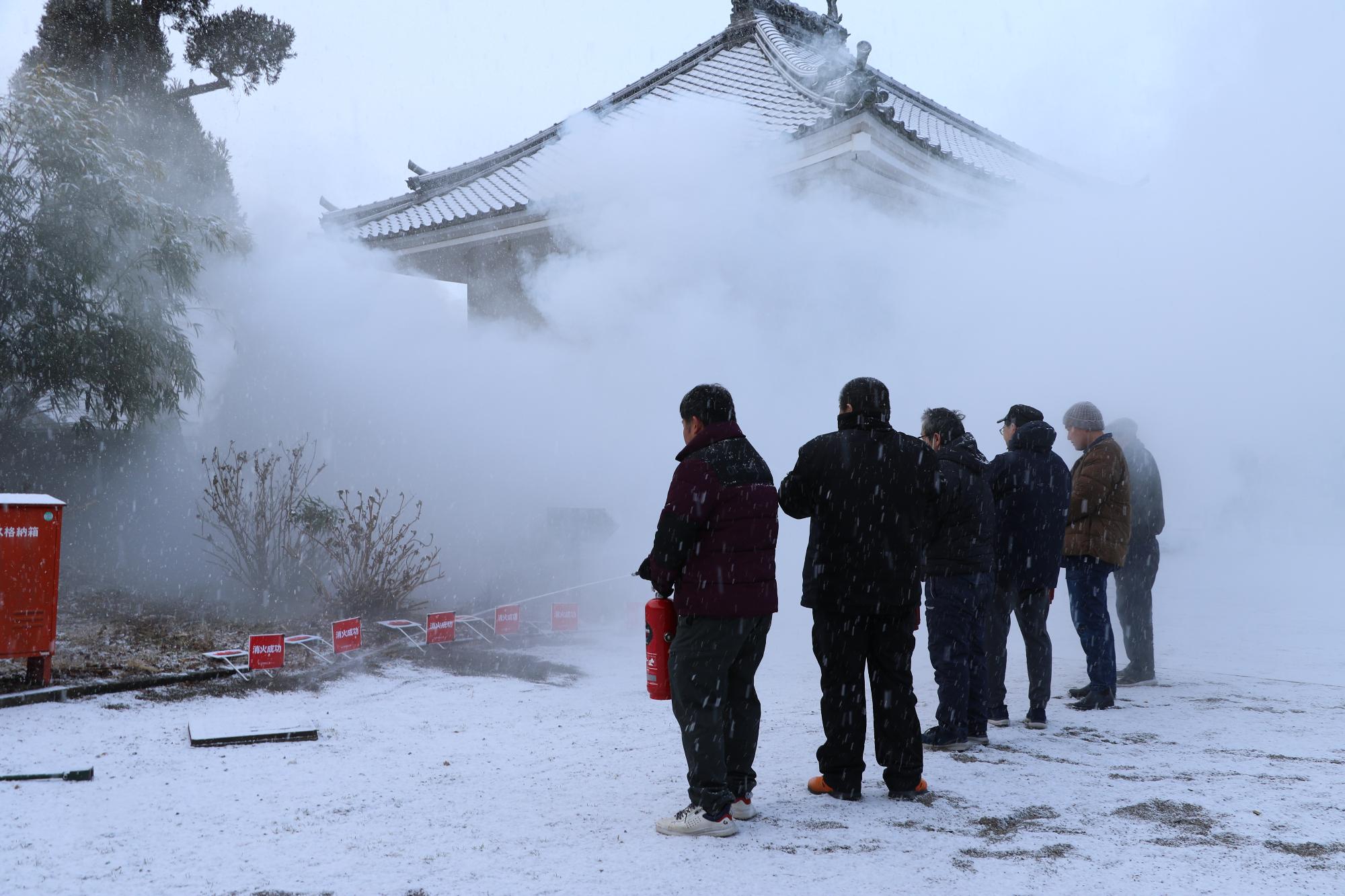 地元住民による初期消火