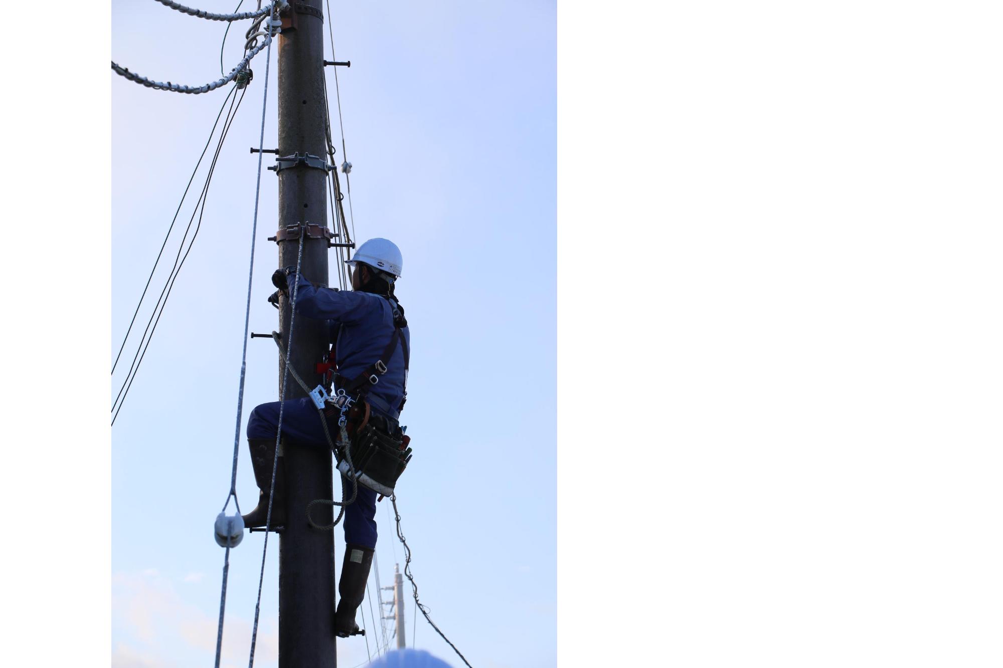 関西電力送配電株式会社による送電停止作業